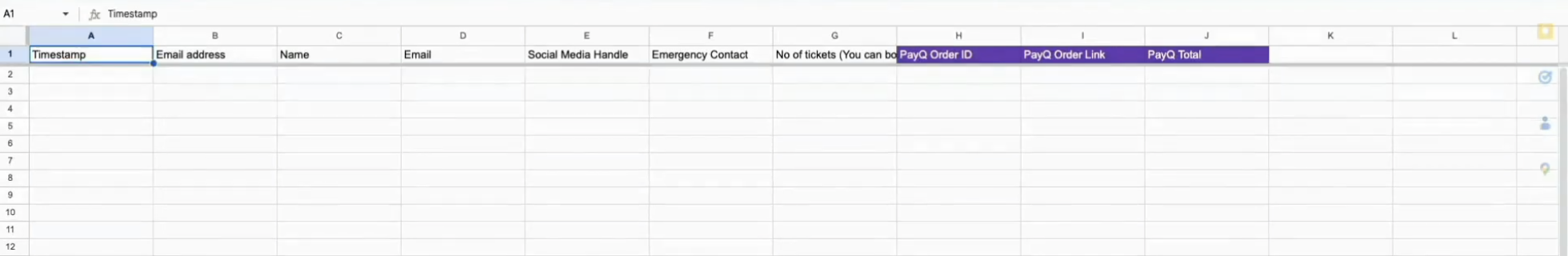 Linking Form and Google Sheet